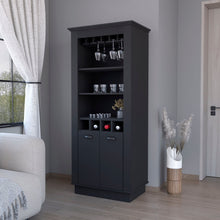 Load image into Gallery viewer, Bar Cabinet With Wine Storage - Black
