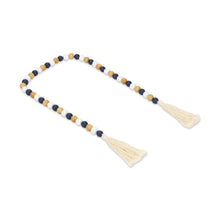 Load image into Gallery viewer, Hand Painted Decorative Tassel - Blue / Natural / White