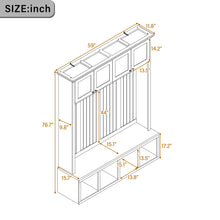 Load image into Gallery viewer, Entryway Hall Tree With Bench And Storage