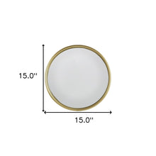 Load image into Gallery viewer, 15" Round Iron Textured Framed Accent Mirror - Gold