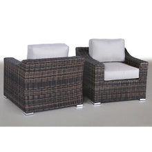 Load image into Gallery viewer, Modern Patio Chair With Cushions (Set of 2) - Brown