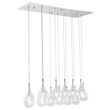 Load image into Gallery viewer, Bulb Multi Light Transparent Metal Dimmable Smart Enabled Chandelier With Shades - Silver / Clear