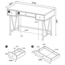 Load image into Gallery viewer, Avon - 2 Piece Computer Desk And Bookcase With 3 Drawers - Rustic Brown