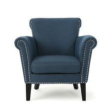 Load image into Gallery viewer, Elegant Club Chair With Nailhead Trim And Birch Wood Legs