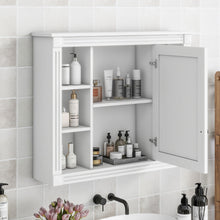 Load image into Gallery viewer, Wall Mounted Bathroom Storage Cabinet With Mirror, Cabinet With 6 Open Shelves And Adjustable Interior