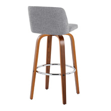 Load image into Gallery viewer, Toriano - Mid Century Modern Fixed Height, Barstool With Swivel With Round Footrest (Set of 2)