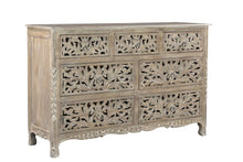 Load image into Gallery viewer, Solid Wood Seven Drawer Dresser - Light Brown