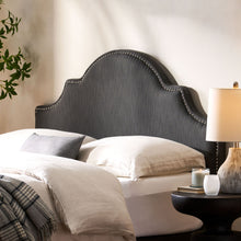 Load image into Gallery viewer, Lenne - Fabric Queen / Full Headboard - Gray