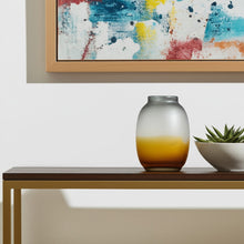 Load image into Gallery viewer, Ombre Round Table Vase (574234) - Charcoal / Orange