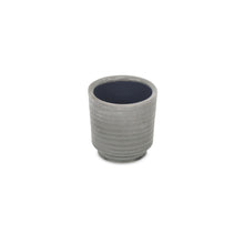 Load image into Gallery viewer, Striped Round Pot Planter (487491) - Gray