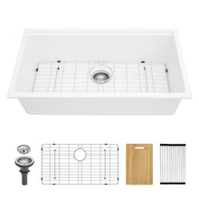 Load image into Gallery viewer, Quartz Kitchen Sink, Granite Composite Workstation Undermount