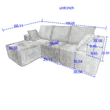 Load image into Gallery viewer, Corner Combination Sofa Sectional Couch With Soft Fabric