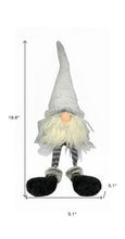 Load image into Gallery viewer, Fabric Christmas Santa Mrs. Claus Standing Gnome - White / Blue / Black