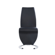Load image into Gallery viewer, Faux Leather Dining Parsons Chairs (Set of 2) - Black
