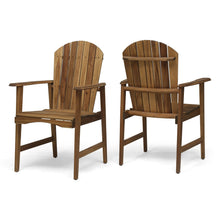 Load image into Gallery viewer, Outdoor Weather Resistant Acacia Wood Adirondack Dining Chairs (Set of 2)