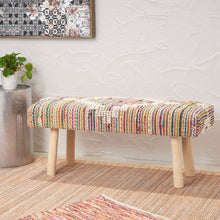 Load image into Gallery viewer, Prytania - Boho Handmade Fabric Upholstered Bench