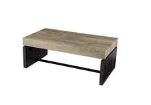 Load image into Gallery viewer, Chunky Wood With Iron Coffee Table - Natural / Black