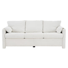 Load image into Gallery viewer, Modern 3 Seater Sofa Chenille Couch Plush Triple Seater Sofa With High Density Foam Cushions, Deep Seat Living Room Couch For Family Room, Apartment & Home Theater - Ivory White
