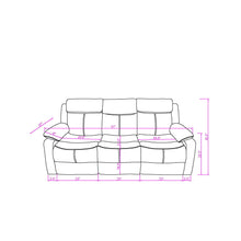 Load image into Gallery viewer, Blanche - Reclining Sofa With LED Lights