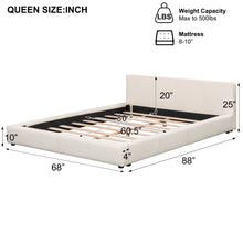Load image into Gallery viewer, Stylish Upholstered Bed With Birch Wood Frame