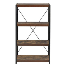 Load image into Gallery viewer, Three Tier Etagere Bookcase - Black / Brown