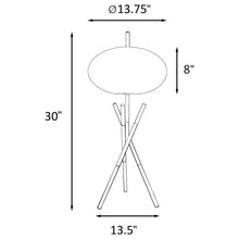Load image into Gallery viewer, Clarendon - Orb Shade Tripod Table Lamp Desk & Bedside Lamp - Black