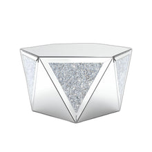 Load image into Gallery viewer, Mirrored Hexagon Drum Coffee Table - Silver