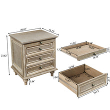 Load image into Gallery viewer, Farmhouse Nightstand With 4 Drawers