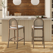 Load image into Gallery viewer, Panama - Curved Back Cane Bar Stool (Set of 2)