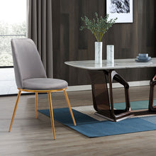 Load image into Gallery viewer, Upholstered Velvet Dining Room Side Chair - Gray