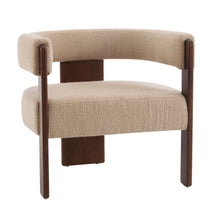 Load image into Gallery viewer, Modern Upholstered Accent Arm Chair With Barrel Back Design
