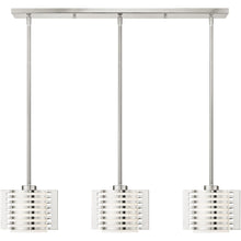 Load image into Gallery viewer, 9" Three Light Dimmable Chandelier With Shades - Nickel