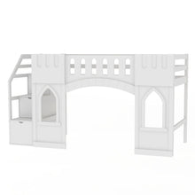 Load image into Gallery viewer, Loft Bed With Storage Staircase And Windows