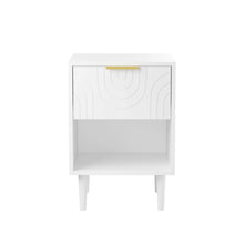 Load image into Gallery viewer, Nightstand With 1 Drawer And Open Shelf - White
