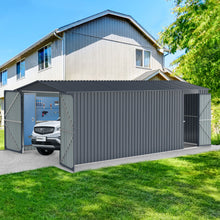 Load image into Gallery viewer, Outdoor Storage Shed, Garden Shed Backyard Utility Tool House Building With 2 Doors And 4 Vents For Car, Truck, Bike, Garbage Can, Tool, Lawnmower