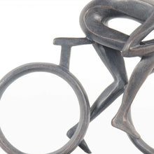 Load image into Gallery viewer, Minimalist Cyclist Finish Statue - Black
