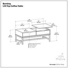 Load image into Gallery viewer, Banting - Lift Top Coffee Table - Walnut Brown