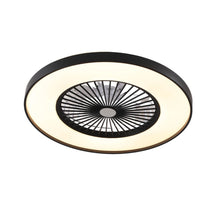Load image into Gallery viewer, Bedroom Ceiling Fan With Remote Control, Dimmable LED Light, 8 Blades, Reversible Dc Motor - Black