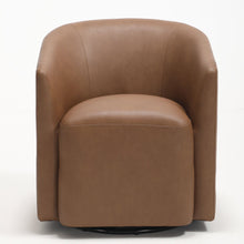 Load image into Gallery viewer, Swivel Barrel Accent Chair For Living Room - Antique Brown