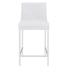 Load image into Gallery viewer, 24" Steel Low Back Counter Height Bar Chairs (Set of 2) - White And Silver