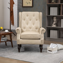 Load image into Gallery viewer, Modern Accent Armchair With Sturdy Wood Legs