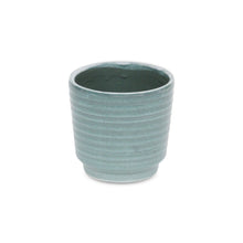 Load image into Gallery viewer, Striped Round Pot Planter (487406) - Green