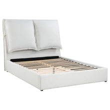 Load image into Gallery viewer, Corwyn - Queen Upholstered Panel Bed With Headboard Pillows - White