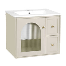 Load image into Gallery viewer, Wall-Mounted Bathroom Vanity Set With Sink, 2 Drawers And Soft-Close Door