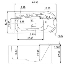 Load image into Gallery viewer, Xavier - Single Corner Massage Bathtub - Milk White
