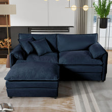 Load image into Gallery viewer, Modern Comfy Deep Seat Modular Sectional Sofa Cloud Couch With Ottoman