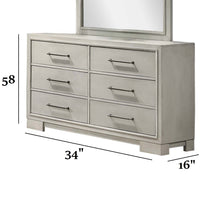 Load image into Gallery viewer, Dresser With Square Legs And Sleek Handles - Antique White