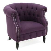 Load image into Gallery viewer, Celestialis - Upholstered Club Chair With Tub Design And Rolled Recessed Armrests