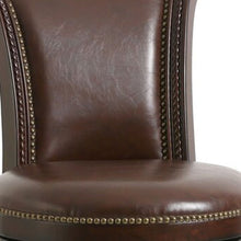 Load image into Gallery viewer, Solid Wood Swivel Bar Height Bar Chair - Walnut And Dark Brown