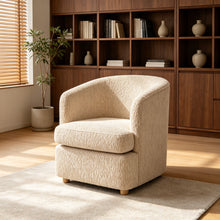 Load image into Gallery viewer, Arm Lounge Chair With Removable Seat Cushion - Light Brown